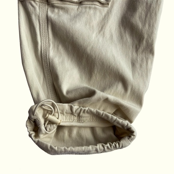 Oak + Fort Cotton Cargo Pants Cream Size Medium - Picture 9 of 10